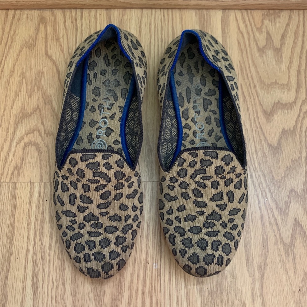 Rothy’s Spotted Leopard loafer flat 7.5 VGUC